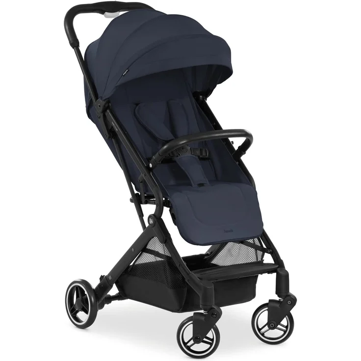 hauck Reise Buggy Travel N Care, für Kinder, bis 25 kg Belastbar, Leicht, Kompakt, Komfortable Sitz-/Liegefunktion, Leichtlaufräder, Federung, UV-Schutz 50+, Einhändig Klein Faltbar, Navy Blau – Bild 1