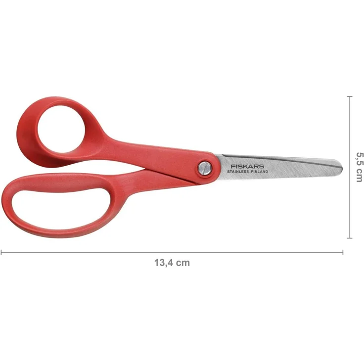 Fiskars Classic Kinderschere / ab 8 Jahre Kinder Gerader Schnitt Eins/Eine(r) Rot Silber Metall Linkshändig - Preisvergleich – Bild 2