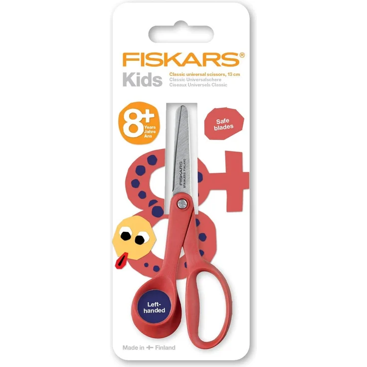 Fiskars Classic Kinderschere / ab 8 Jahre Kinder Gerader Schnitt Eins/Eine(r) Rot Silber Metall Linkshändig - Preisvergleich – Bild 11