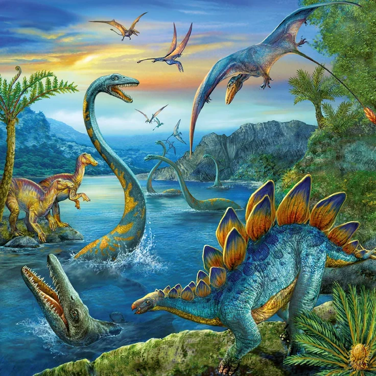 Ravensburger Kinderpuzzle 09317 - Faszination Dinosaurier - 3 x 49 Teile – Bild 2