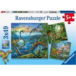 Ravensburger Kinderpuzzle 09317 - Faszination Dinosaurier - 3 x 49 Teile