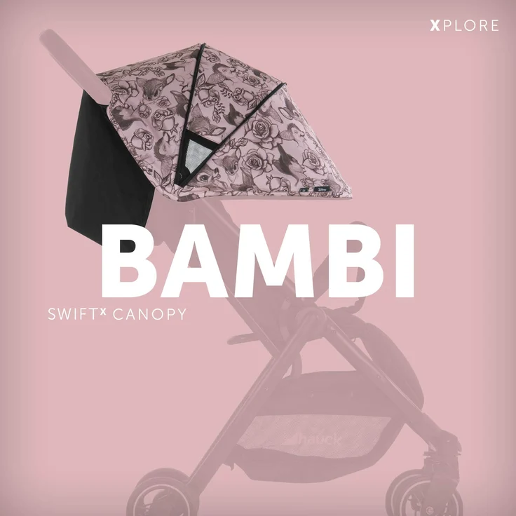 hauck Sonnenverdeck Swift X Single Deluxe Canopy Bambi – Bild 8