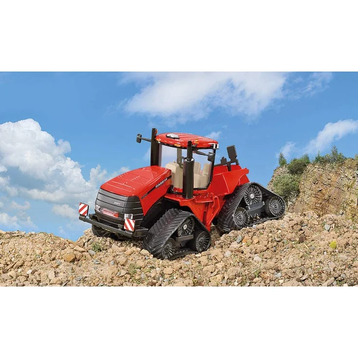SIKU 3275, Case IH Quadtrac 600 Raupenschlepper Traktor, 1:32, Metall/Kunststoff, Rot, Funktionales Knickgelenk und SIKU-Heck-Kupplung – Bild 6