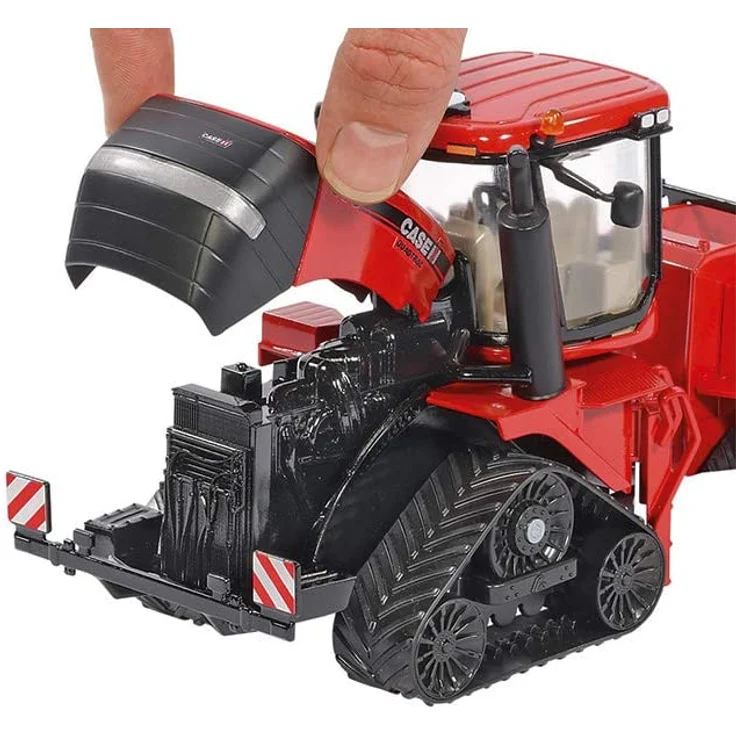 SIKU 3275, Case IH Quadtrac 600 Raupenschlepper Traktor, 1:32, Metall/Kunststoff, Rot, Funktionales Knickgelenk und SIKU-Heck-Kupplung – Bild 4