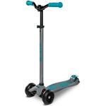 Micro Kickboard – Maxi Deluxe Pro Kick Scooter – Leichtgängiger, 3 Räder, Lean-to-Steer Scooter mit breiten, stabilen Rädern und Chopper-Style, höhenverstellbarer Lenker von 5-12 Jahren (Grau/Aqua)