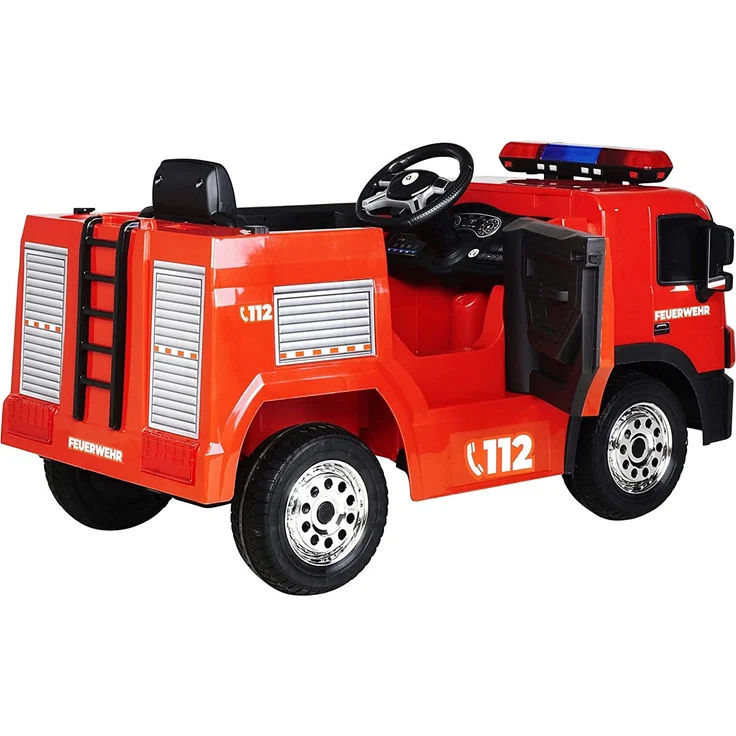 Kinder Elektroauto Feuerwehrauto Feuerwehr Elektrofahrzeug Kinderauto Spielzeug – Bild 7