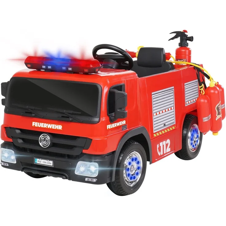 Kinder Elektroauto Feuerwehrauto Feuerwehr Elektrofahrzeug Kinderauto Spielzeug – Bild 5