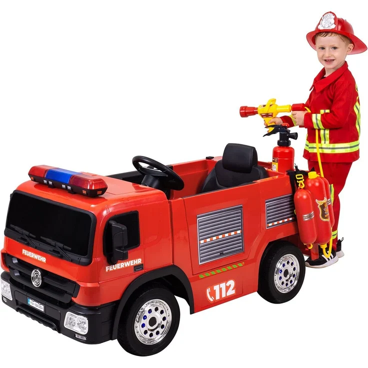 Kinder Elektroauto Feuerwehrauto Feuerwehr Elektrofahrzeug Kinderauto Spielzeug – Bild 3
