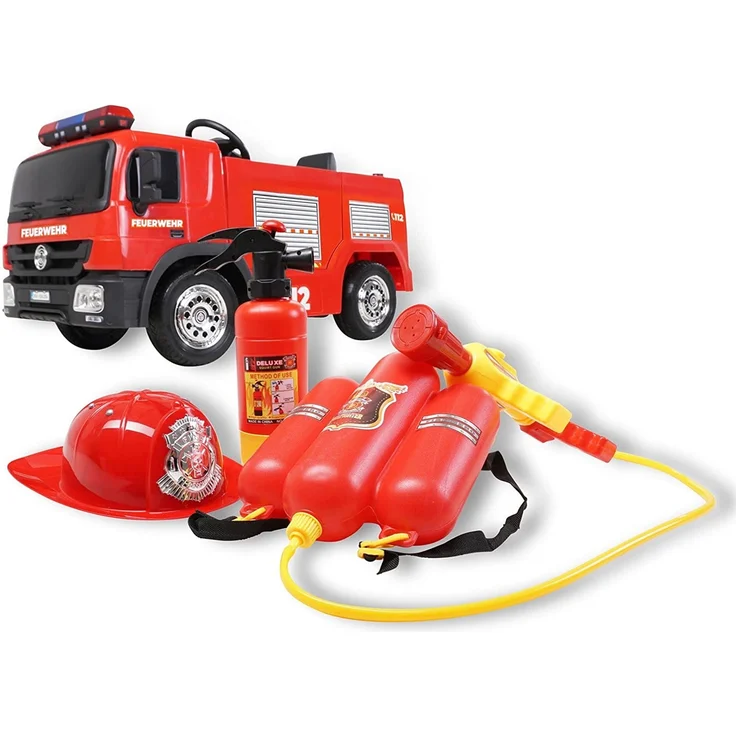 Kinder Elektroauto Feuerwehrauto Feuerwehr Elektrofahrzeug Kinderauto Spielzeug – Bild 1