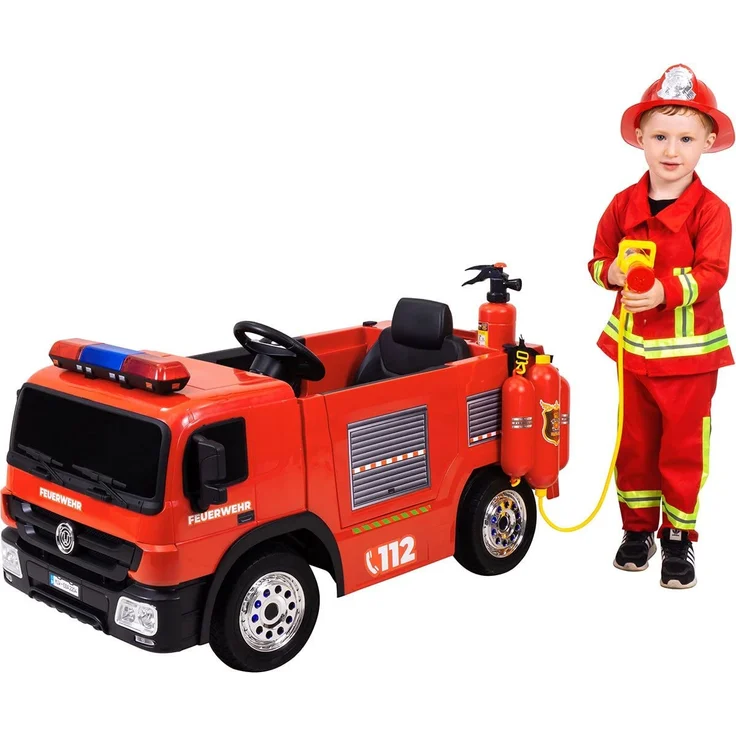 Kinder Elektroauto Feuerwehrauto Feuerwehr Elektrofahrzeug Kinderauto Spielzeug – Bild 4