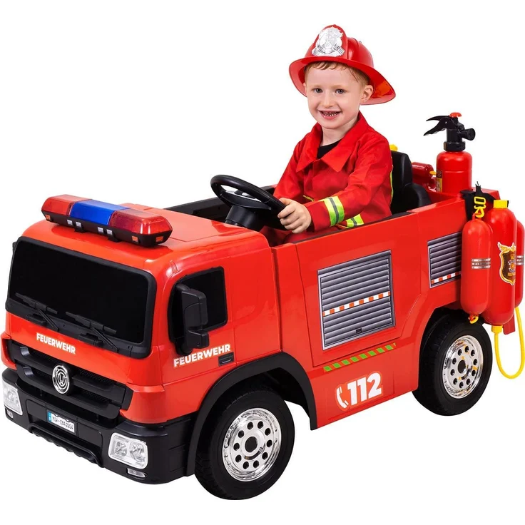 Kinder Elektroauto Feuerwehrauto Feuerwehr Elektrofahrzeug Kinderauto Spielzeug – Bild 2