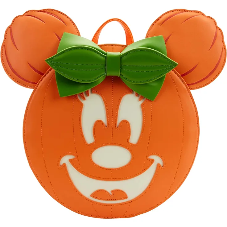 Disney Glow Face Minnie Pumpkin Mini Rucksack von Loungefly