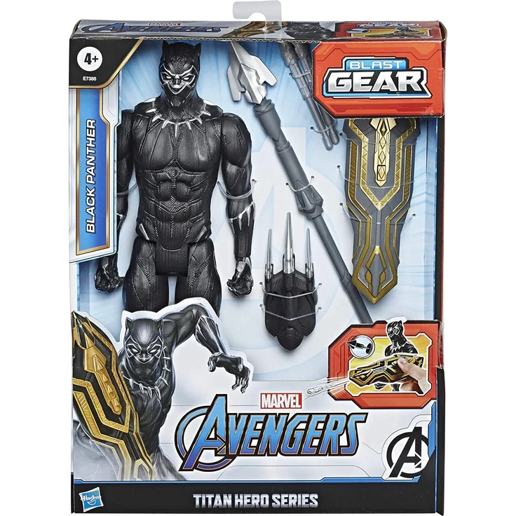 Hasbro Marvel Avengers Titan Hero Serie Blast Gear Deluxe Black Panther Figur, 30 cm groß, inspiriert von den Marvel Comics, Für Kinder ab 4 Jahren - Preisvergleich – Bild 2