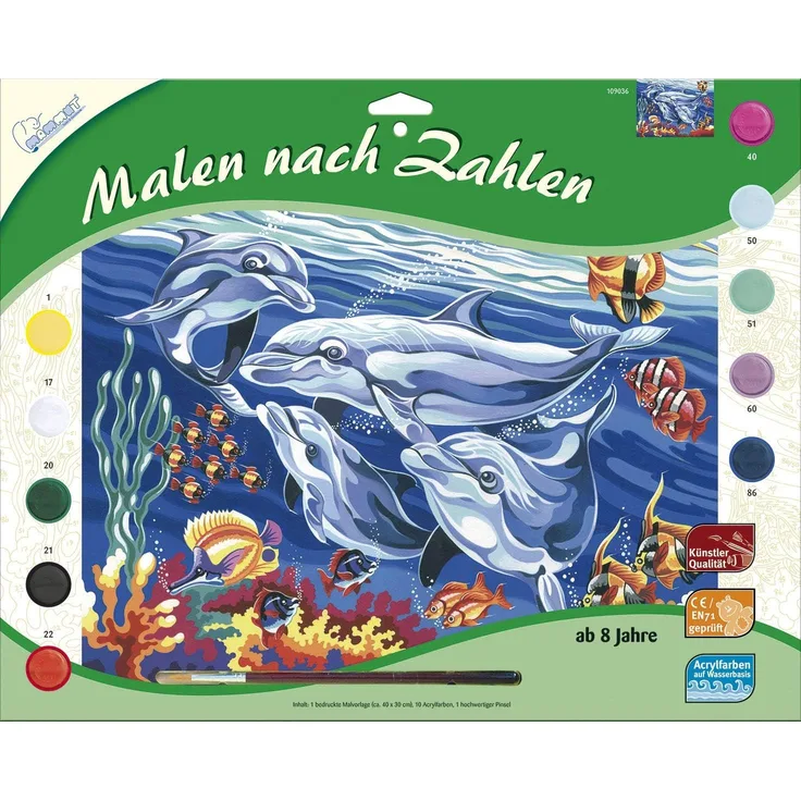 Malen nach Zahlen: Delfine
