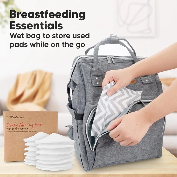 Bio Bambus Stilleinlagen - 14 Waschbare Stilleinlagen ​+ Wäschebeutel - Wiederverwendbare Stilleinlagen für die Mutterschaft - Stilleinlagen Waschbar (Soft White, Groß 12cm) - Preisvergleich – Bild 8