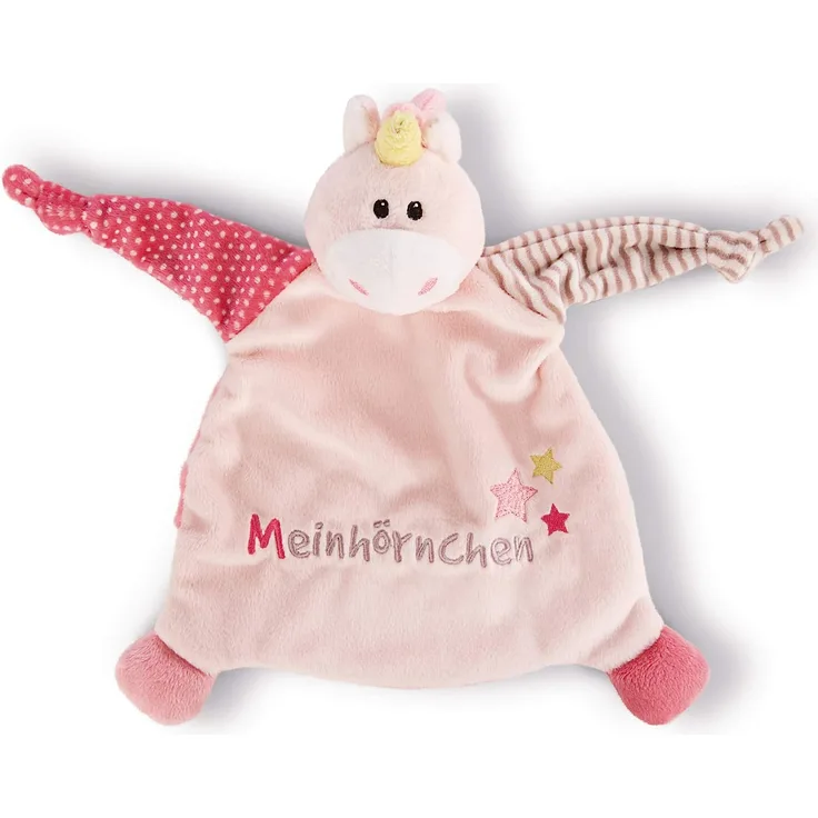 NICI Schmusetuch Einhorn Stupsi ‚Meinhörnchen´ 25x25cm – Schnuffeltuch ab 0+ Monaten – Kuscheltuch für Babys & Kleinkinder – Baby Kuscheltier / Schnuffeltuch – Schmusetuch für Mädchen & Jungen – 43658