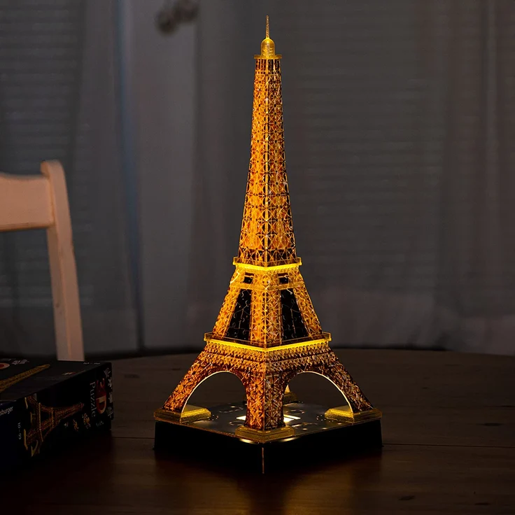 Ravensburger 3D Puzzle 12579 - Eiffelturm bei Nacht - 3D Puzzle für Kinder und Erwachsene, Wahrzeichen von Paris im Miniatur-Format, Leuchtet im Dunkeln – Bild 7