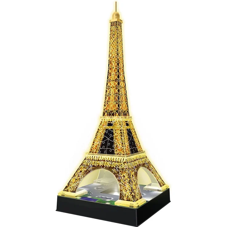 Ravensburger 3D Puzzle 12579 - Eiffelturm bei Nacht - 3D Puzzle für Kinder und Erwachsene, Wahrzeichen von Paris im Miniatur-Format, Leuchtet im Dunkeln – Bild 3