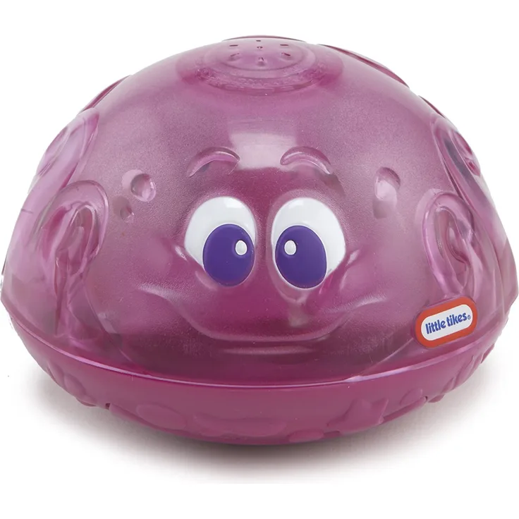 little tikes 173875GR Sparkle Bay Funkelfontäne Oktopus, Wasserspielzeug mit Leucht- und Spritzfunktion, lila