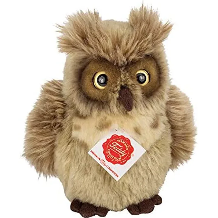 HERMANNS BÄREN Teddy Hermann 94163 Eule Graubraun 17 cm