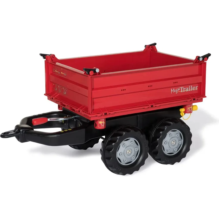 rollyMega Trailer rot - silberne Felgen