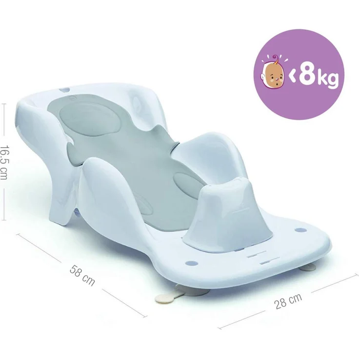 Tigex Collexion Babyliege für Badewanne, Perlgrau – Bild 3