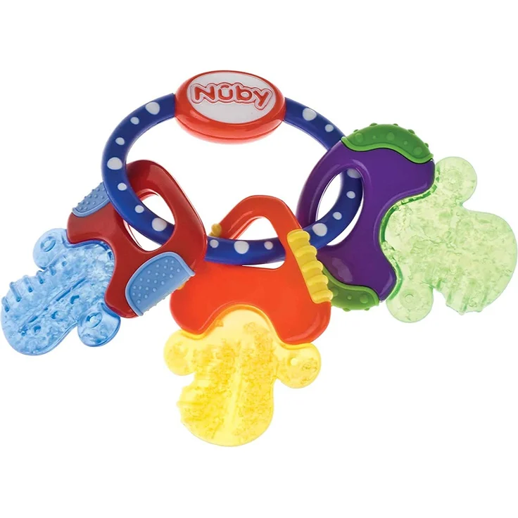 Nûby Beißring für Babys fördert Sehsinn & Motorik, Greifling mit ICE-Gel erreicht auch die Backenzähne, ab 3+ Monate 600 Blau 1 Stück (1er Pack) - Preisvergleich – Bild 9