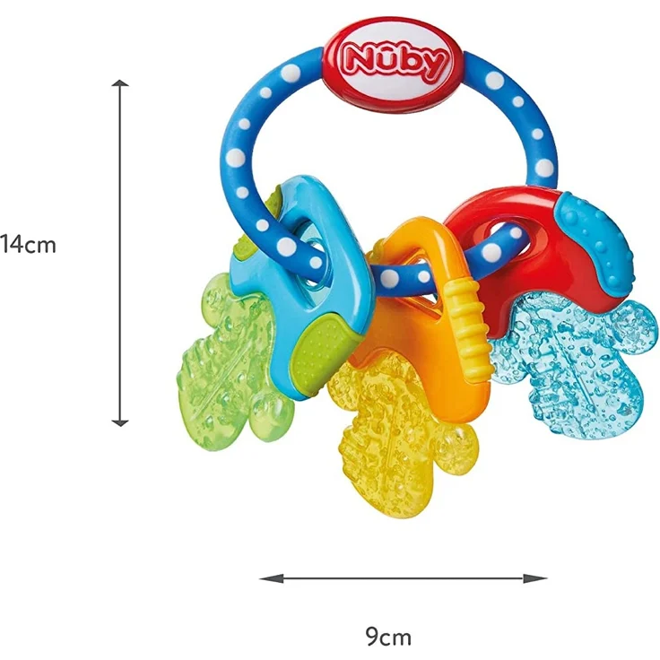 Nûby Beißring für Babys fördert Sehsinn & Motorik, Greifling mit ICE-Gel erreicht auch die Backenzähne, ab 3+ Monate 600 Blau 1 Stück (1er Pack) - Preisvergleich – Bild 6
