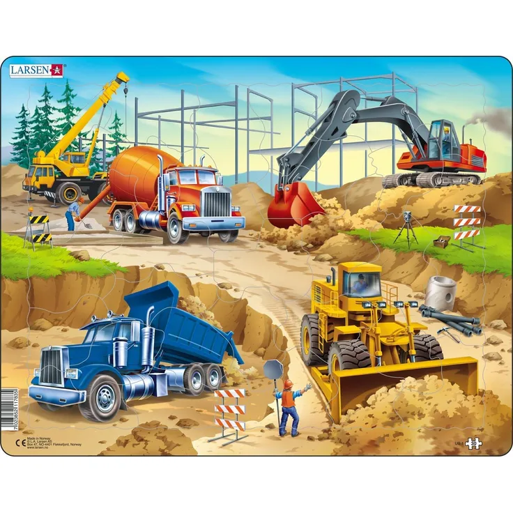 Larsen US1 Die Baustelle, Rahmenpuzzle mit 30 Teilen
