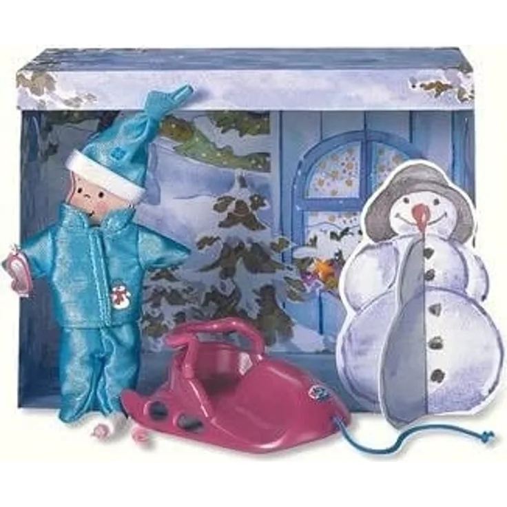 Zapf Creation 766095 - Baby Born miniworld Snow und Fun-Set, 8-teilig
