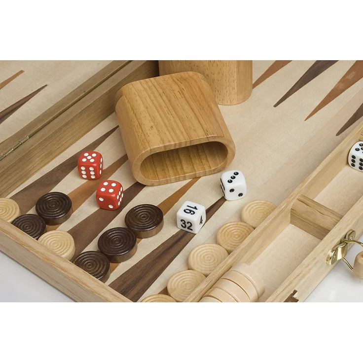 Eingelegtes hölzernes Backgammon-Set – Bild 5