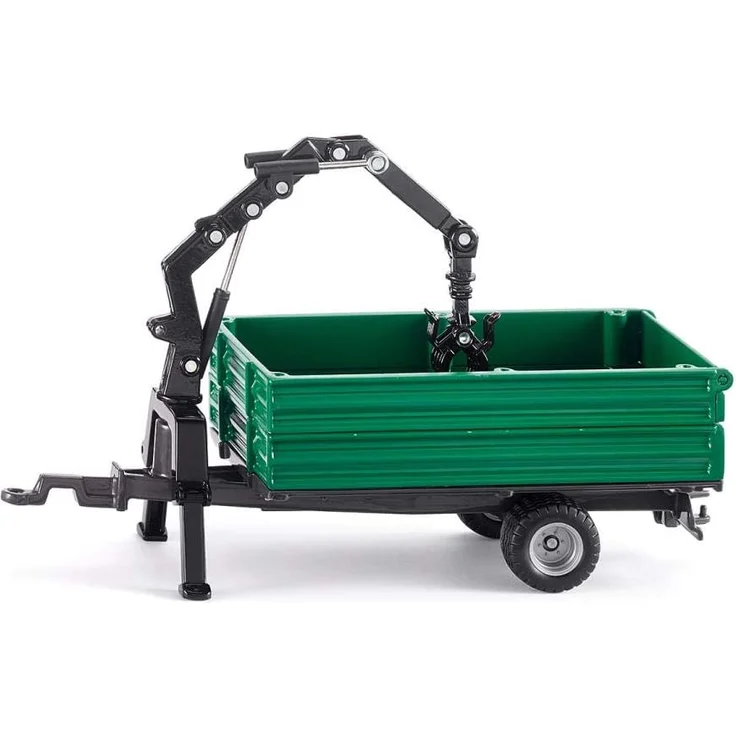 SIKU 2896, Oehler Kombiwagen, 1:32, Metall/Kunststoff, Grün, Inkl. aufgebautem Kran und 3 Aufsätzen – Bild 1