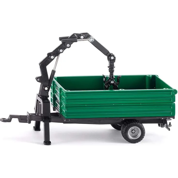 SIKU 2896, Oehler Kombiwagen, 1:32, Metall/Kunststoff, Grün, Inkl. aufgebautem Kran und 3 Aufsätzen