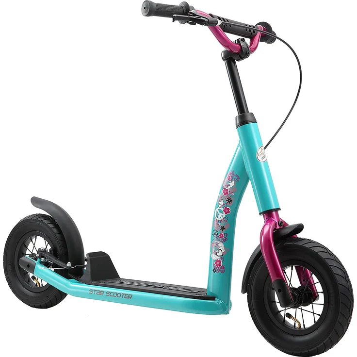 Star Scooter '10 Zoll New Gen', ab 5 Jahren, höhenverstellbar bis 77 cm, mit Handbremse, mint – Bild 1