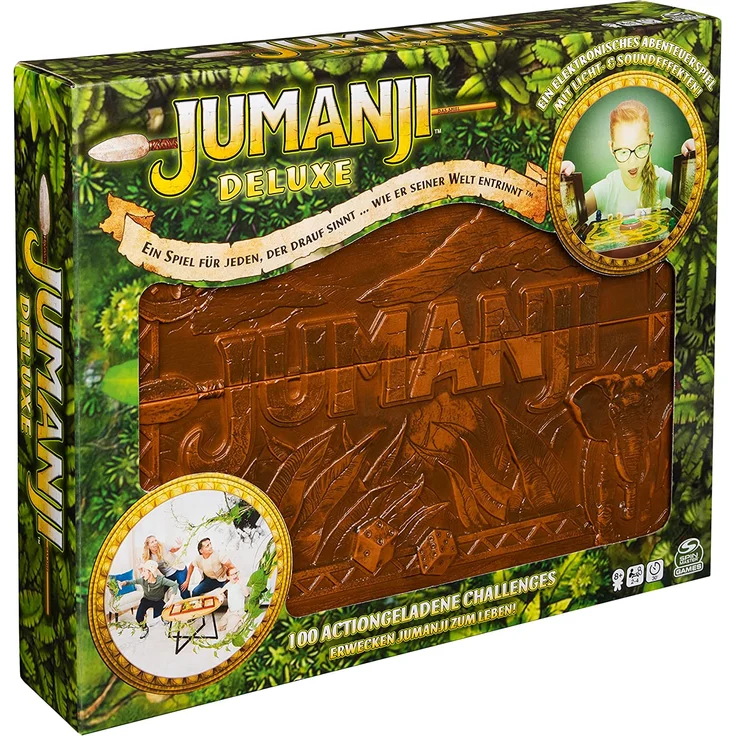 Spin Master Games - Jumanji - das actiongeladene Familienspiel, Deluxe-Version mit Spielcomputer inkl. Licht- und Soundeffekten; für 2–4 mutige Abenteurer ab 8 Jahren – Bild 9
