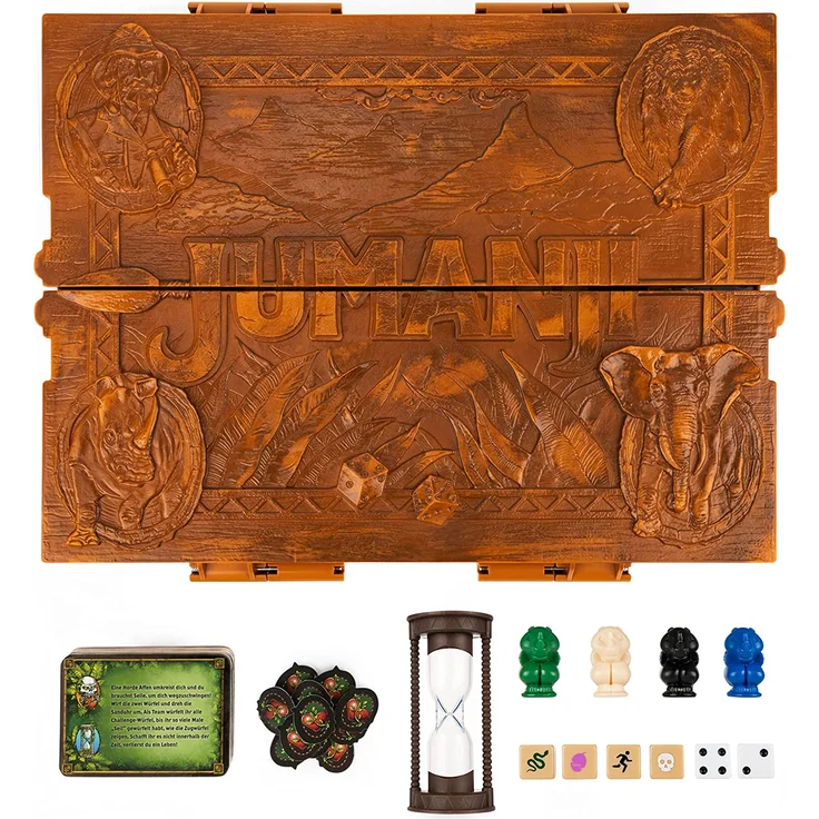 Spin Master Games - Jumanji - das actiongeladene Familienspiel, Deluxe-Version mit Spielcomputer inkl. Licht- und Soundeffekten; für 2–4 mutige Abenteurer ab 8 Jahren – Bild 2
