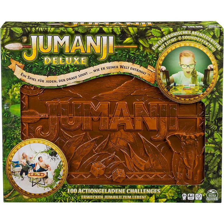 Spin Master Games - Jumanji - das actiongeladene Familienspiel, Deluxe-Version mit Spielcomputer inkl. Licht- und Soundeffekten; für 2–4 mutige Abenteurer ab 8 Jahren – Bild 8
