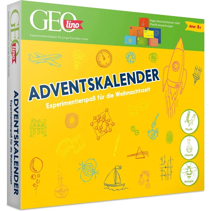 Franzis GEOlino Adventskalender mit 24 Experimenten aus Chemie, Biologie und Physik – Bild 1