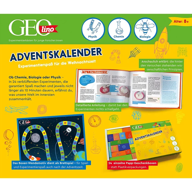 Franzis GEOlino Adventskalender mit 24 Experimenten aus Chemie, Biologie und Physik – Bild 2