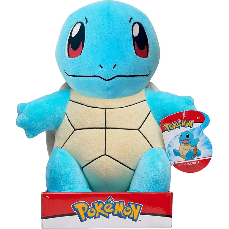 Wicked Cool Toys Pokemon Premium Plüsch-Figur, Schiggy, 27-30 cm
