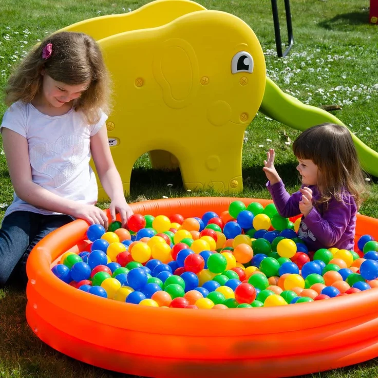 50 bunte Bälle für Bällebad 5,5cm Babybälle Plastikbälle Baby Spielbälle – Bild 6