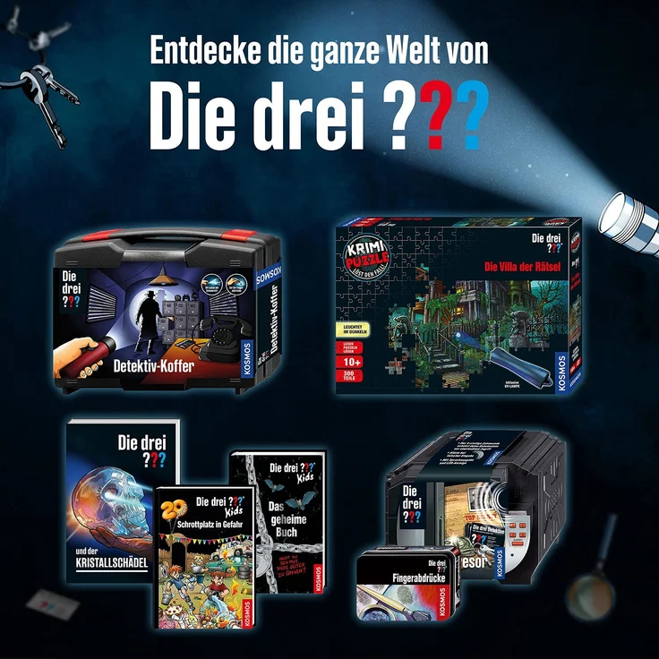 KOSMOS Die drei ??? Krimi-Puzzle Die Villa der Rätsel, 300 Teile - Preisvergleich – Bild 8