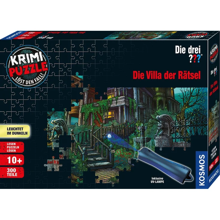 KOSMOS Die drei ??? Krimi-Puzzle Die Villa der Rätsel, 300 Teile - Preisvergleich – Bild 1
