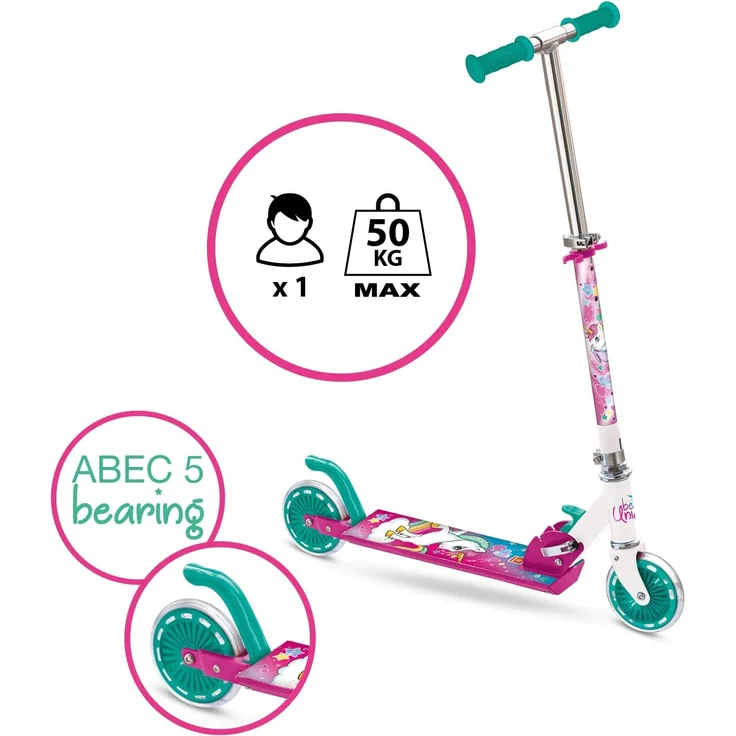 Mondo Toys 28515 Scooter aus Aluminium für Kinder und Mädchen, verstellbar, 2 Räder – Bild 6