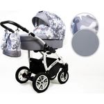 SaintBaby Kinderwagen Komplettset Buggy Leicht Robust Sicher DIN EN 1888 Queen Soldier Moro 4in1 Autositz +Isofix