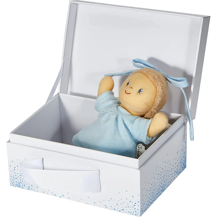 Sterntaler Mini-Spieluhr Schutzengel, Integriertes Spielwerk, Größe: 17 cm, Blau – Bild 5