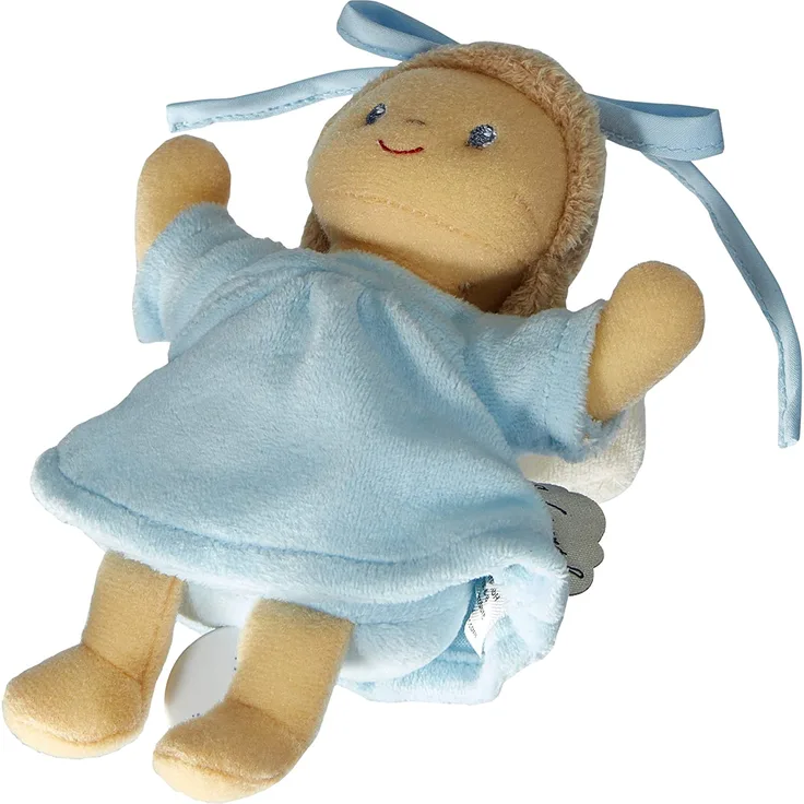 Sterntaler Mini-Spieluhr Schutzengel, Integriertes Spielwerk, Größe: 17 cm, Blau