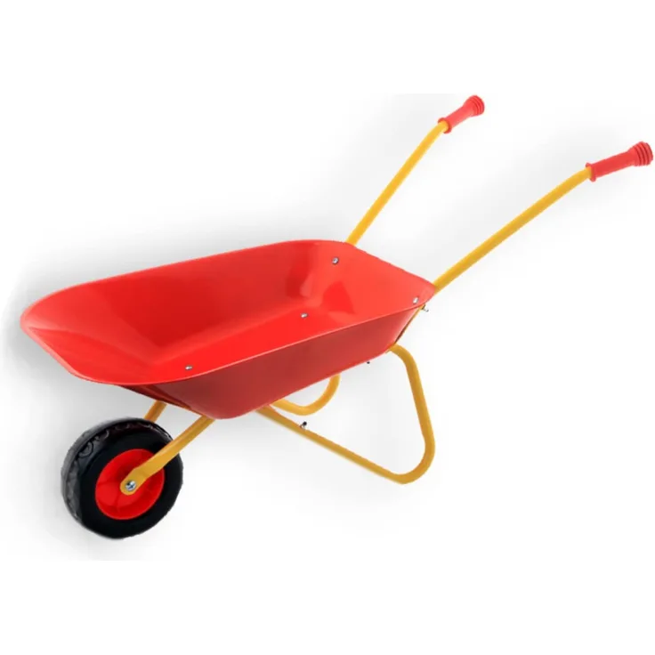 Kinder Schubkarre Gartenspielzeug Sandspielzeug Metall Blech stabile Griffe Rot