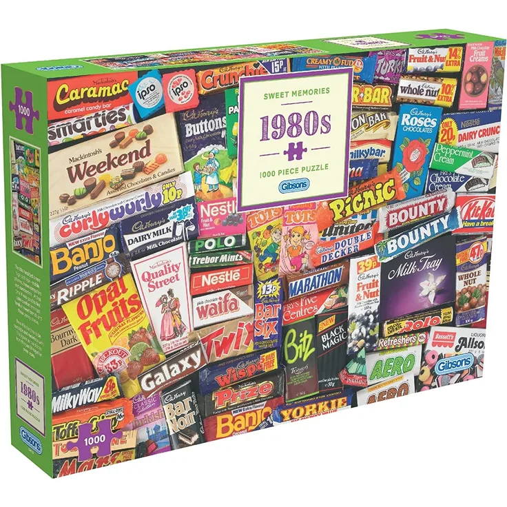 Gibsons Puzzle „Sweet Memories“, Motiv: Einkaufen in den 1980er-Jahren, Puzzle mit 1.000 Einzelteilen