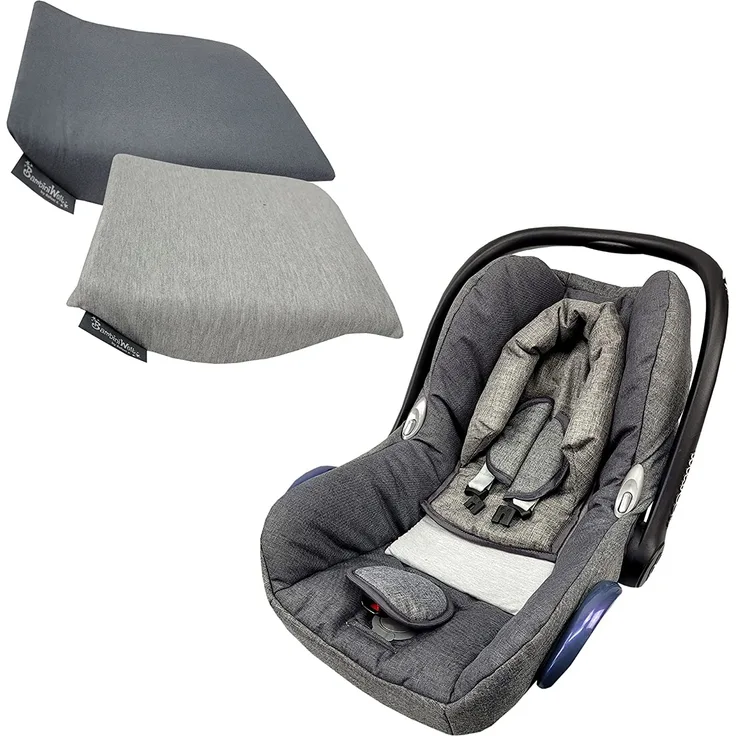 BAMBINIWELT Sitzkeil Sitzverkleinerer Keilkissen kompatibel mit Maxi Cosi Cabrio Fix und Citi (hellgrau)